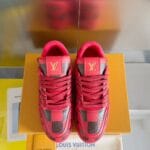 Louis Vuitton Trainer Red Grid