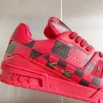 Louis Vuitton Trainer Red Grid