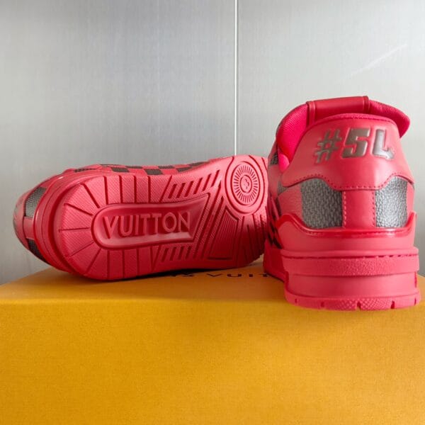 Louis Vuitton Trainer Red Grid