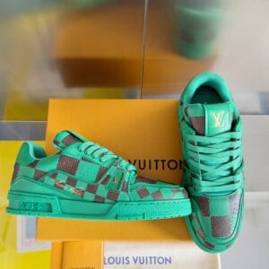 Louis Vuitton Trainer Green Grid