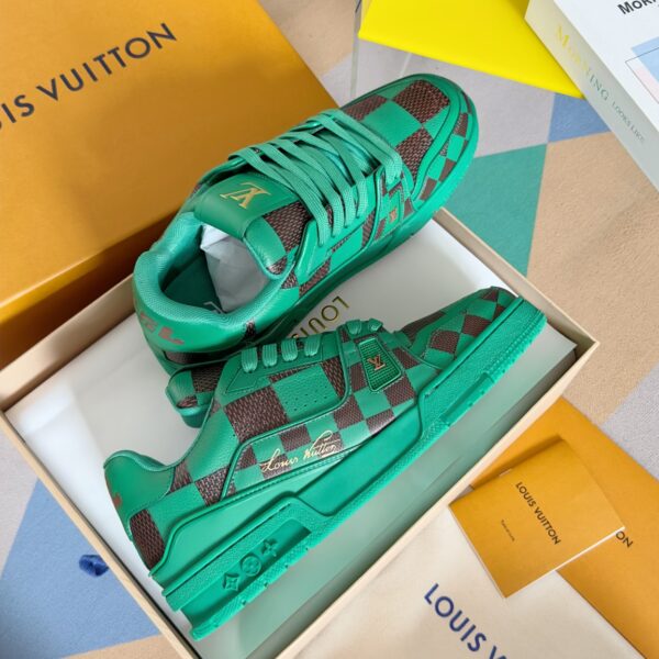Louis Vuitton Trainer Green Grid
