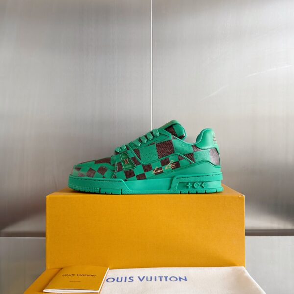 Louis Vuitton Trainer Green Grid