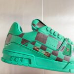 Louis Vuitton Trainer Green Grid
