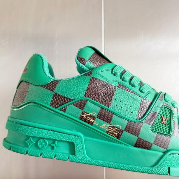 Louis Vuitton Trainer Green Grid