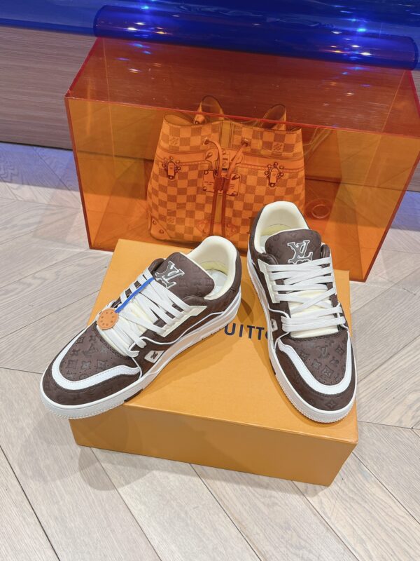 Louis Vuitton Trainer Brown Full Print