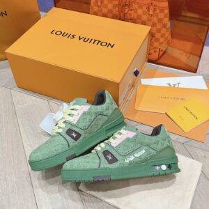 Louis Vuitton Trainer Green  Full Print