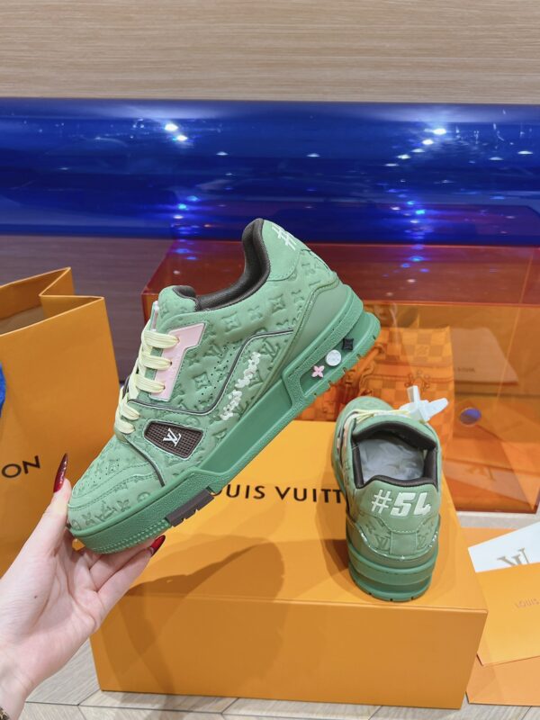 Louis Vuitton Trainer Green  Full Print