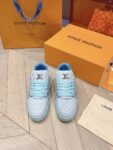 Louis Vuitton Trainer Light Blue  Full Print