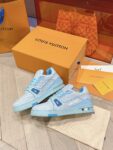 Louis Vuitton Trainer Light Blue  Full Print