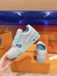 Louis Vuitton Trainer Light Blue  Full Print
