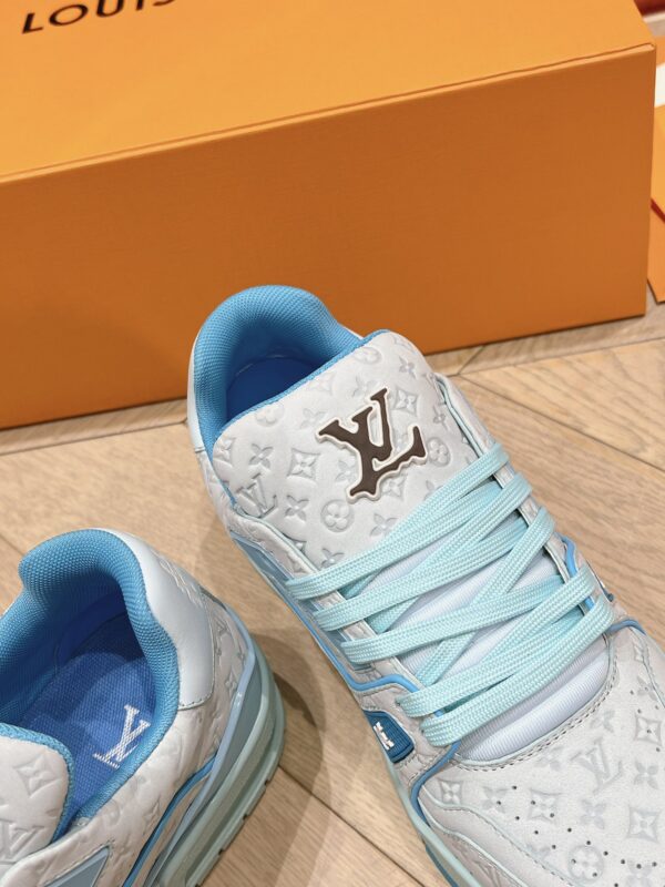 Louis Vuitton Trainer Light Blue  Full Print
