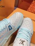 Louis Vuitton Trainer Light Blue  Full Print