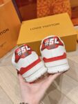Louis Vuitton Trainer White Red Grid
