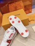 Louis Vuitton Trainer White Red Grid