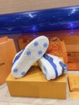 Louis Vuitton Trainer White Light Blue  Grid