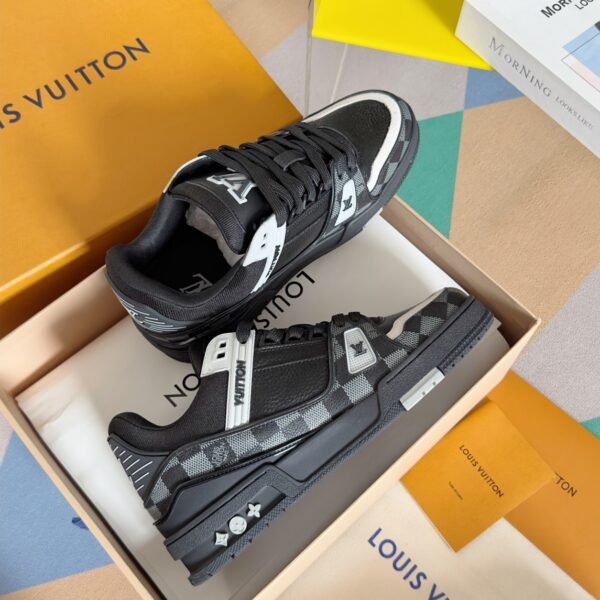 Louis Vuitton Trainer Black and White Grid