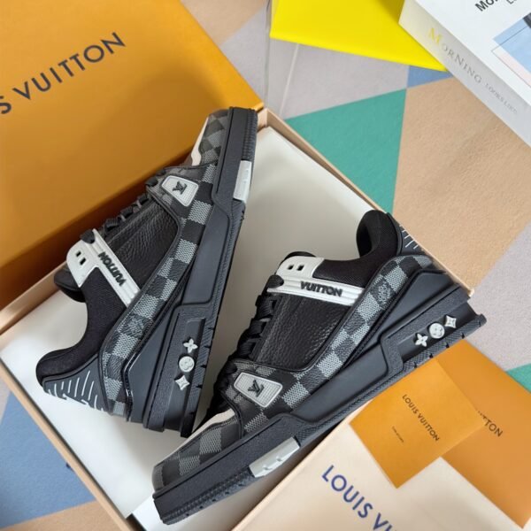 Louis Vuitton Trainer Black and White Grid