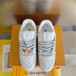 Louis Vuitton Trainer Gray Lettering Logo