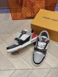 Louis Vuitton Trainer Black Grey and Red