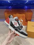 Louis Vuitton Trainer Black Grey and Red