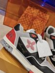 Louis Vuitton Trainer Black Grey and Red