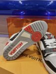 Louis Vuitton Trainer Black Grey and Red