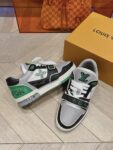 Louis Vuitton Trainer Black Green and White