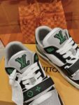 Louis Vuitton Trainer Black Green and White