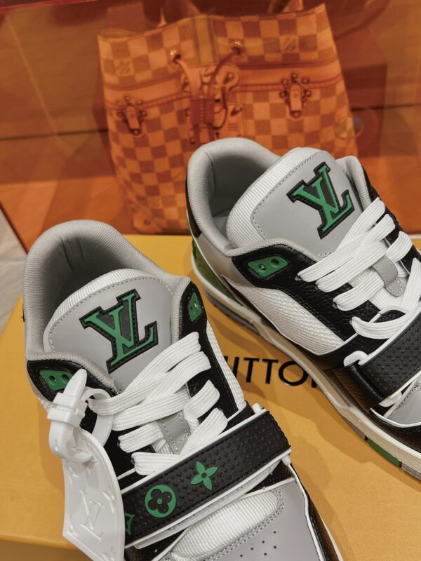 Louis Vuitton Trainer Black Green and White