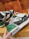Louis Vuitton Trainer Black Green and White