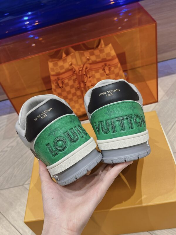 Louis Vuitton Trainer Black Green and White