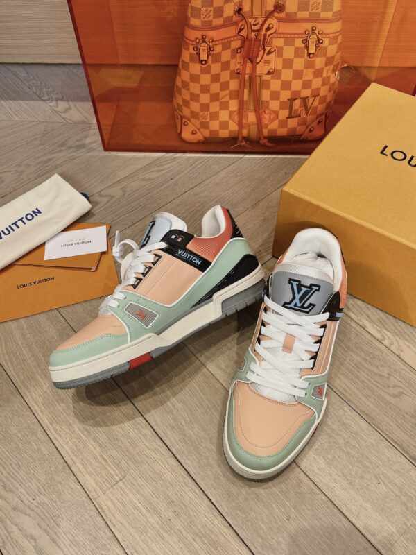 Louis Vuitton Trainer Orange and Bean Green