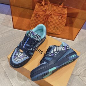 Louis Vuitton Trainer Graffiti Blue