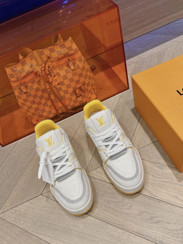 Louis Vuitton Trainer White and Yellow