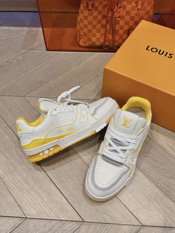Louis Vuitton Trainer White and Yellow