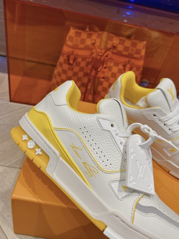Louis Vuitton Trainer White and Yellow
