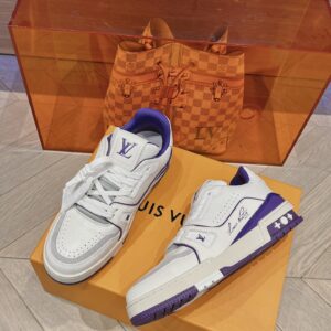 Louis Vuitton Trainer White and Purple