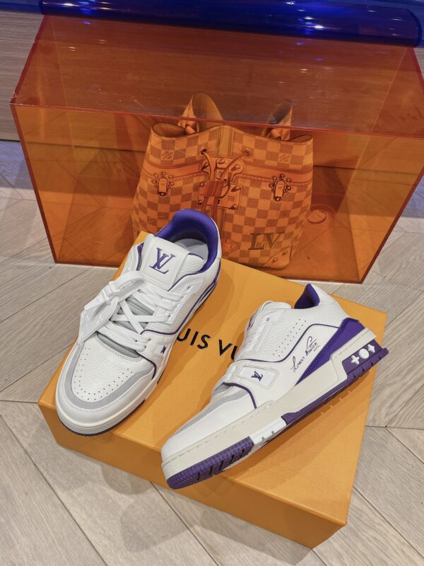 Louis Vuitton Trainer White and Purple