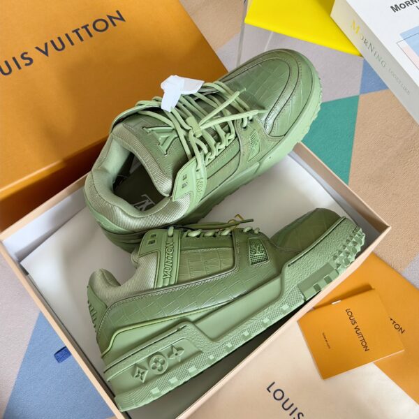 Louis Vuitton Trainer Maxi  Leather Bean Green