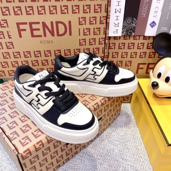 Fendi FD match Thick Sole Black and White