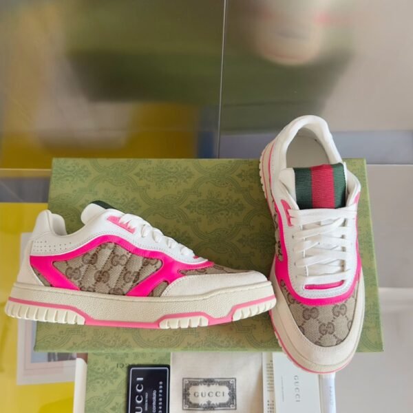 Gucci Re-Web 24ss  White and GG Pink