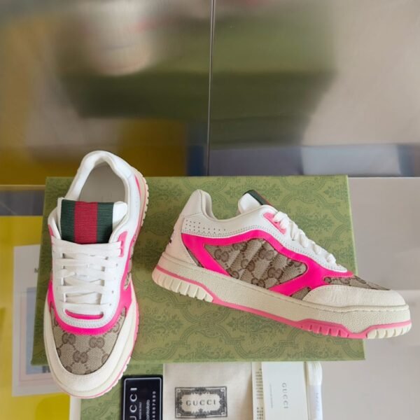 Gucci Re-Web 24ss  White and GG Pink