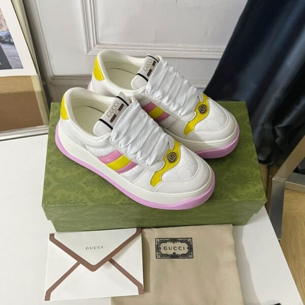 Gucci Screener Pink White and Yellow