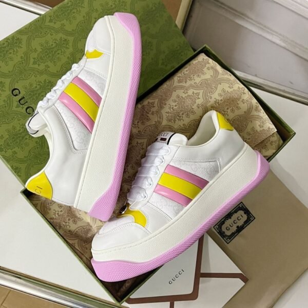 Gucci Screener Pink White and Yellow