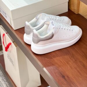 Alexander Mcqueen  White Leather Sliver