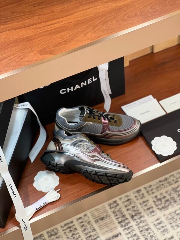 Chanel CC logo Grey and Purple