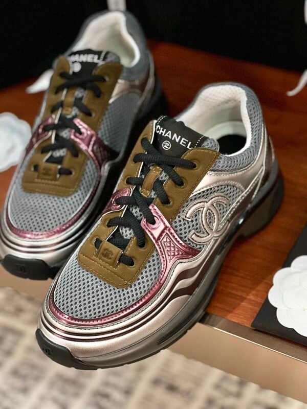 Chanel CC logo Grey and Purple