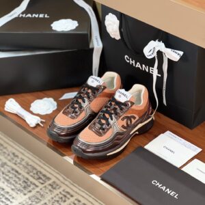 Chanel CC logo Orange and Brown