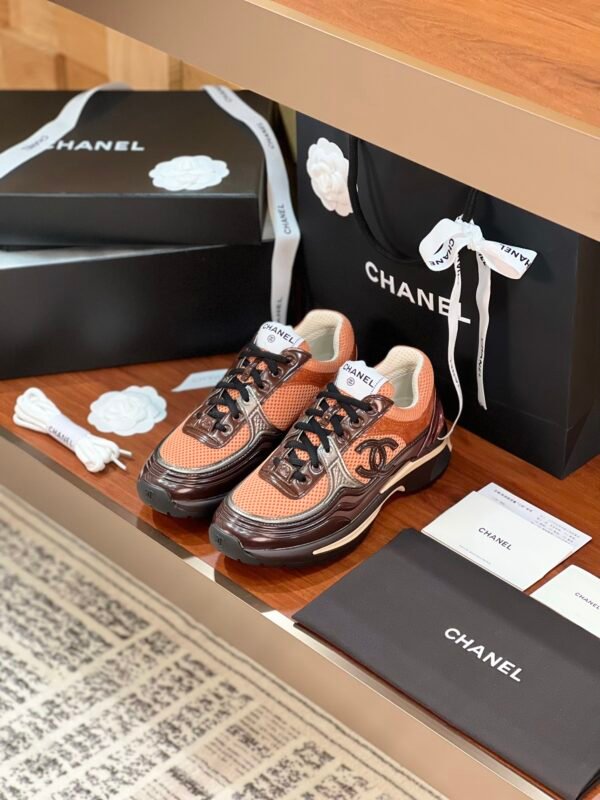Chanel CC logo Orange and Brown