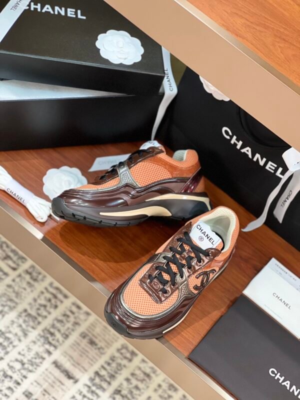 Chanel CC logo Orange and Brown